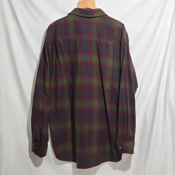 Pendleton 100% Virgin Wool LODGE Shirt - Green Brick Blue Plaid - Sz XL* - Picture 3 of 3